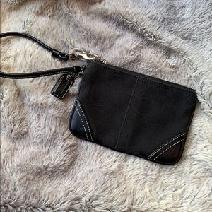 Authentic Black Coach Wristlet